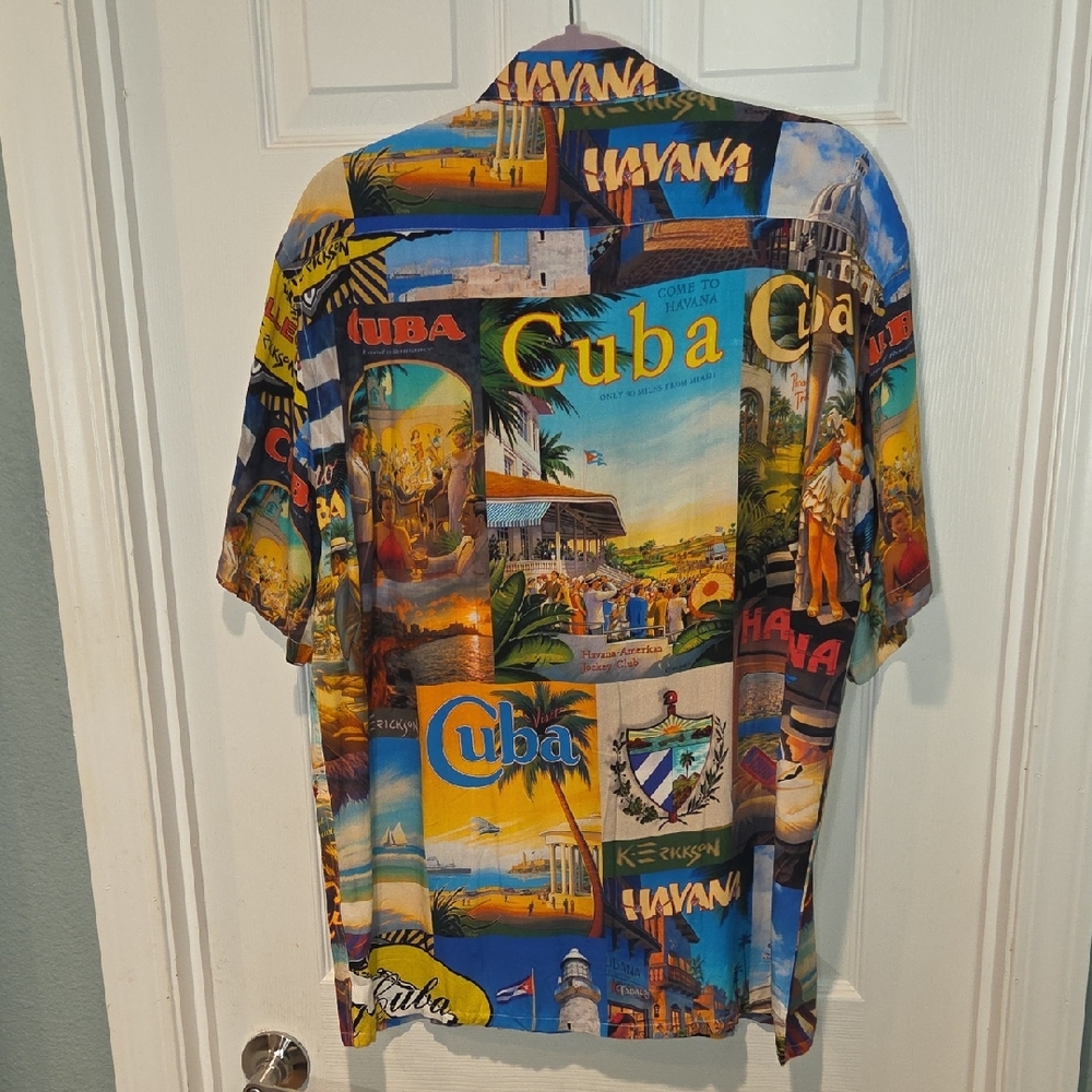 Varadero Cuba Themed Multicolor Men's Shirt Size M "Like New" - Picture 3 of 12